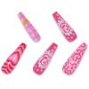 imageBABALAL Press on Nails Almond Medium Fake Nails Orange Pink Glue on Nails 3D Texture Ripple Flower Handmade Acrylic Nails French Tip False Nails 24Pcs Stiletto Manicure Coquette Stick on NailsANP23