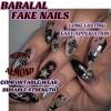 imageBABALAL Press on Nails Almond Medium Fake Nails Orange Pink Glue on Nails 3D Texture Ripple Flower Handmade Acrylic Nails French Tip False Nails 24Pcs Stiletto Manicure Coquette Stick on NailsANP11