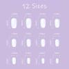 imageBABALAL Press on Nails Almond Medium Fake Nails Orange Pink Glue on Nails 3D Texture Ripple Flower Handmade Acrylic Nails French Tip False Nails 24Pcs Stiletto Manicure Coquette Stick on NailsANP11gothic