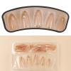 imageBABALAL Press on Nails Almond Medium Fake Nails Orange Pink Glue on Nails 3D Texture Ripple Flower Handmade Acrylic Nails French Tip False Nails 24Pcs Stiletto Manicure Coquette Stick on NailsANP04