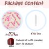 imageBABALAL Press on Nails Almond Medium Fake Nails Orange Pink Glue on Nails 3D Texture Ripple Flower Handmade Acrylic Nails French Tip False Nails 24Pcs Stiletto Manicure Coquette Stick on NailsANP23