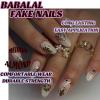 imageBABALAL Press on Nails Almond Medium Fake Nails Orange Pink Glue on Nails 3D Texture Ripple Flower Handmade Acrylic Nails French Tip False Nails 24Pcs Stiletto Manicure Coquette Stick on NailsANP07