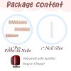 imageBABALAL Press on Nails Almond Medium Fake Nails Orange Pink Glue on Nails 3D Texture Ripple Flower Handmade Acrylic Nails French Tip False Nails 24Pcs Stiletto Manicure Coquette Stick on NailsANP12