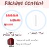 imageBABALAL Press on Nails Almond Medium Fake Nails Orange Pink Glue on Nails 3D Texture Ripple Flower Handmade Acrylic Nails French Tip False Nails 24Pcs Stiletto Manicure Coquette Stick on NailsANP16