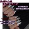 imageBABALAL Press on Nails Almond Medium Fake Nails Orange Pink Glue on Nails 3D Texture Ripple Flower Handmade Acrylic Nails French Tip False Nails 24Pcs Stiletto Manicure Coquette Stick on NailsANP13