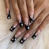 imageBABALAL Press on Nails Almond Medium Fake Nails Orange Pink Glue on Nails 3D Texture Ripple Flower Handmade Acrylic Nails French Tip False Nails 24Pcs Stiletto Manicure Coquette Stick on NailsANP24