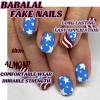 imageBABALAL Press on Nails Short Square Fake Nails Hot Pink Glue on Nails Flower Acrylic Nails Summer Spring False Nails 24Pcs Squoval Manicure Stick on Nails Coquette Artificial Nails for Women and GirlsFNG111star