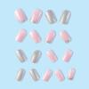 imageBABALAL Press on Nails Short Square Fake Nails Hot Pink Glue on Nails Flower Acrylic Nails Summer Spring False Nails 24Pcs Squoval Manicure Stick on Nails Coquette Artificial Nails for Women and GirlsFNG107sliver