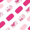 imageBABALAL Press on Nails Short Square Fake Nails Hot Pink Glue on Nails Flower Acrylic Nails Summer Spring False Nails 24Pcs Squoval Manicure Stick on Nails Coquette Artificial Nails for Women and GirlsFNG107pink