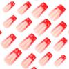 imageBABALAL Square Press on Nails Long Fake Nails Brown French Tip Glue ons Nails with Wild Cheetah Design Acrylic Nails Fall Cherry False Nails 24Pcs Squoval NailsANF17
