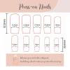 imageBABALAL Square Press on Nails Long Fake Nails Brown French Tip Glue ons Nails with Wild Cheetah Design Acrylic Nails Fall Cherry False Nails 24Pcs Squoval NailsANF12blue