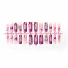imageBABALAL Square Press on Nails Long Fake Nails Brown French Tip Glue ons Nails with Wild Cheetah Design Acrylic Nails Fall Cherry False Nails 24Pcs Squoval NailsANF11chrome