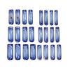 imageBABALAL Square Press on Nails Long Fake Nails Brown French Tip Glue ons Nails with Wild Cheetah Design Acrylic Nails Fall Cherry False Nails 24Pcs Squoval NailsANF12blue