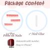 imageBABALAL Square Press on Nails Long Fake Nails Brown French Tip Glue ons Nails with Wild Cheetah Design Acrylic Nails Fall Cherry False Nails 24Pcs Squoval NailsANF17