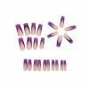 imageBABALAL Square Press on Nails Long Fake Nails Brown French Tip Glue ons Nails with Wild Cheetah Design Acrylic Nails Fall Cherry False Nails 24Pcs Squoval NailsANF03