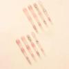 imageBABALAL Square Press on Nails Long Fake Nails Brown French Tip Glue ons Nails with Wild Cheetah Design Acrylic Nails Fall Cherry False Nails 24Pcs Squoval NailsANF02luxury