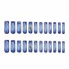 imageBABALAL Square Press on Nails Long Fake Nails Brown French Tip Glue ons Nails with Wild Cheetah Design Acrylic Nails Fall Cherry False Nails 24Pcs Squoval NailsANF12blue