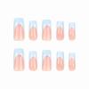 imageBABALAL Square Press on Nails Long Fake Nails Brown French Tip Glue ons Nails with Wild Cheetah Design Acrylic Nails Fall Cherry False Nails 24Pcs Squoval NailsANF18