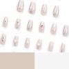 imageBABALAL Square Presson Nails  Long 3D Flower Rhinestone Acrylic 24Pcs Squoval Stickons  White Glue Manicure False Nails for Women GirlsFNP18chrome