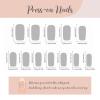 imageBABALAL Square Presson Nails  Long 3D Flower Rhinestone Acrylic 24Pcs Squoval Stickons  White Glue Manicure False Nails for Women GirlsFNP19gothic