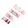 imageBABALAL Square Presson Nails  Long 3D Flower Rhinestone Acrylic 24Pcs Squoval Stickons  White Glue Manicure False Nails for Women GirlsFNP20mirror