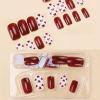 imageBABALAL Square Presson Nails  Long 3D Flower Rhinestone Acrylic 24Pcs Squoval Stickons  White Glue Manicure False Nails for Women GirlsFNP24heart