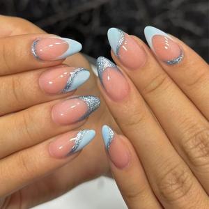 imageBABALAL Brown Fall Press on Nails Stiletto Fake Nails Long Glue on Nails Y2k Sliver Flame Goth Design Acrylic Nails 3D DIY Manicure False NailsANI15