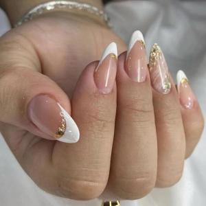 imageBABALAL Press on Nails Almond Medium Fake Nails Orange Pink Glue on Nails 3D Texture Ripple Flower Handmade Acrylic Nails French Tip False Nails 24Pcs Stiletto Manicure Coquette Stick on NailsANP12
