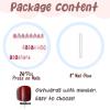 imageBABALAL Almond Press on Nails Medium Blue Green Fake Nails Bow Glue on Nails Cute Cat Flower Design Acrylic Nails 24Pcs Stiletto Handmade Full Cover False NailsFNZ02red