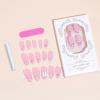 imageBABALAL Almond Press on Nails Medium Blue Green Fake Nails Bow Glue on Nails Cute Cat Flower Design Acrylic Nails 24Pcs Stiletto Handmade Full Cover False NailsFNZ03bow