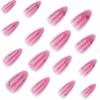imageBABALAL Almond Press on Nails Medium Blue Green Fake Nails Bow Glue on Nails Cute Cat Flower Design Acrylic Nails 24Pcs Stiletto Handmade Full Cover False NailsFNZ20star