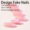 imageBABALAL Almond Press on Nails Medium Blue Green Fake Nails Bow Glue on Nails Cute Cat Flower Design Acrylic Nails 24Pcs Stiletto Handmade Full Cover False NailsFNZ01bow