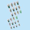 imageBABALAL Almond Press on Nails Medium Halloween Fake Nails Green Glitter French Glue on Nails Rhinestone Spider Ghost Stiletto Acrylic Nails Artificial Nails for Women and GirlsFNHA14green