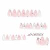 imageBABALAL Brown Press on Nails Medium Almond Fake Nails Fall Glue ons Nails with Design Autumn Acrylic Nails 24Pcs Stiletto False NailsANE03
