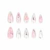 imageBABALAL Brown Press on Nails Medium Almond Fake Nails Fall Glue ons Nails with Design Autumn Acrylic Nails 24Pcs Stiletto False NailsANE03