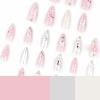 imageBABALAL Brown Press on Nails Medium Almond Fake Nails Fall Glue ons Nails with Design Autumn Acrylic Nails 24Pcs Stiletto False NailsANE03