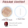 imageBABALAL Brown Press on Nails Medium Almond Fake Nails Fall Glue ons Nails with Design Autumn Acrylic Nails 24Pcs Stiletto False NailsANE08