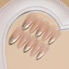 imageBABALAL Brown Press on Nails Medium Almond Fake Nails Fall Glue ons Nails with Design Autumn Acrylic Nails 24Pcs Stiletto False NailsANE08