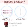 imageBABALAL Brown Press on Nails Medium Almond Fake Nails Fall Glue ons Nails with Design Autumn Acrylic Nails 24Pcs Stiletto False NailsANE09