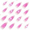 imageBABALAL Brown Press on Nails Medium Almond Fake Nails Fall Glue ons Nails with Design Autumn Acrylic Nails 24Pcs Stiletto False NailsANE11pink