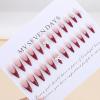 imageBABALAL Brown Press on Nails Medium Almond Fake Nails Fall Glue ons Nails with Design Autumn Acrylic Nails 24Pcs Stiletto False NailsANE14