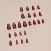 imageBABALAL Brown Press on Nails Medium Almond Fake Nails Fall Glue ons Nails with Design Autumn Acrylic Nails 24Pcs Stiletto False NailsANE20