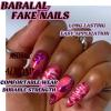 imageBABALAL Brown Press on Nails Medium Almond Fake Nails Fall Glue ons Nails with Design Autumn Acrylic Nails 24Pcs Stiletto False NailsANE20