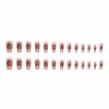 imageBABALAL Coffin Press on Nails Long Fake Nails Glossy Blue Glue on Nails Butterfly Ballerina Acrylic Nails 24Pcs Rhinestones Manicure Thanksgiving Stick on Nails for Women and GirlsNP410purple