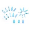 imageBABALAL Coffin Press on Nails Long Fake Nails Glossy Blue Glue on Nails Butterfly Ballerina Acrylic Nails 24Pcs Rhinestones Manicure Thanksgiving Stick on Nails for Women and GirlsNP402blue