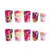 imageBABALAL Duck Nails Press ons Pink French Tips Press on Nails False Nails with Rhinestone Cherry Flower Designs Glossy Luxury Duck Nail Tips 24pcs Gel Acrylic Manicure False Nails KitFNDU309cheetah