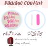 imageBABALAL Duck Nails Press ons Pink French Tips Press on Nails False Nails with Rhinestone Cherry Flower Designs Glossy Luxury Duck Nail Tips 24pcs Gel Acrylic Manicure False Nails KitFNDU304cherry