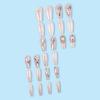 imageBABALAL Duck Nails Press ons Pink French Tips Press on Nails False Nails with Rhinestone Cherry Flower Designs Glossy Luxury Duck Nail Tips 24pcs Gel Acrylic Manicure False Nails KitFNDU303