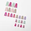 imageBABALAL Duck Nails Press ons Pink French Tips Press on Nails False Nails with Rhinestone Cherry Flower Designs Glossy Luxury Duck Nail Tips 24pcs Gel Acrylic Manicure False Nails KitFNDU307tropical
