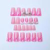 imageBABALAL Duck Nails Press ons Pink French Tips Press on Nails False Nails with Rhinestone Cherry Flower Designs Glossy Luxury Duck Nail Tips 24pcs Gel Acrylic Manicure False Nails KitFNDU304cherry